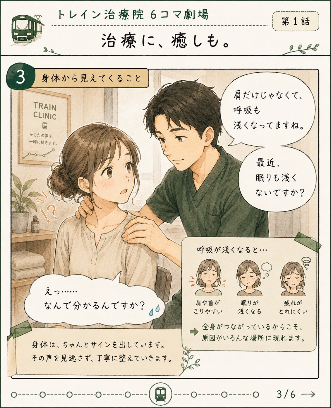 6コマ劇場 第1話 治療に、癒しも。3枚目