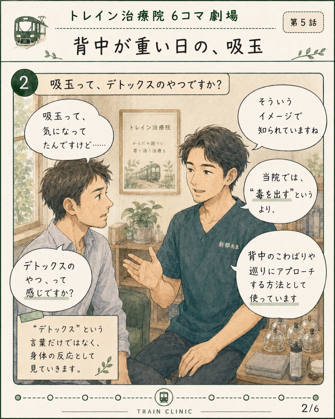 6コマ劇場 第5話 カッピングって、何をしているの？ 2枚目
