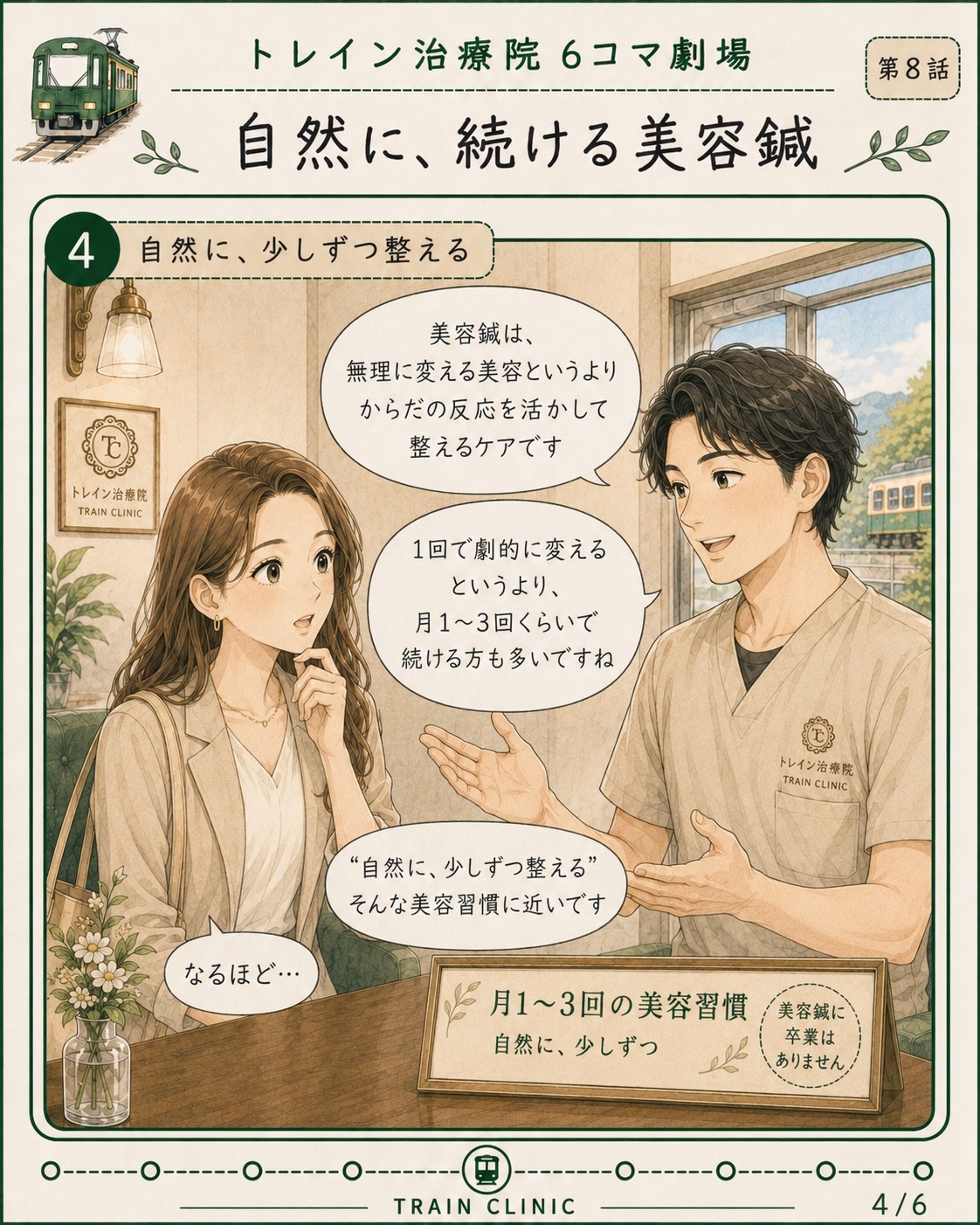 美容鍼6コマ漫画 4コマ目