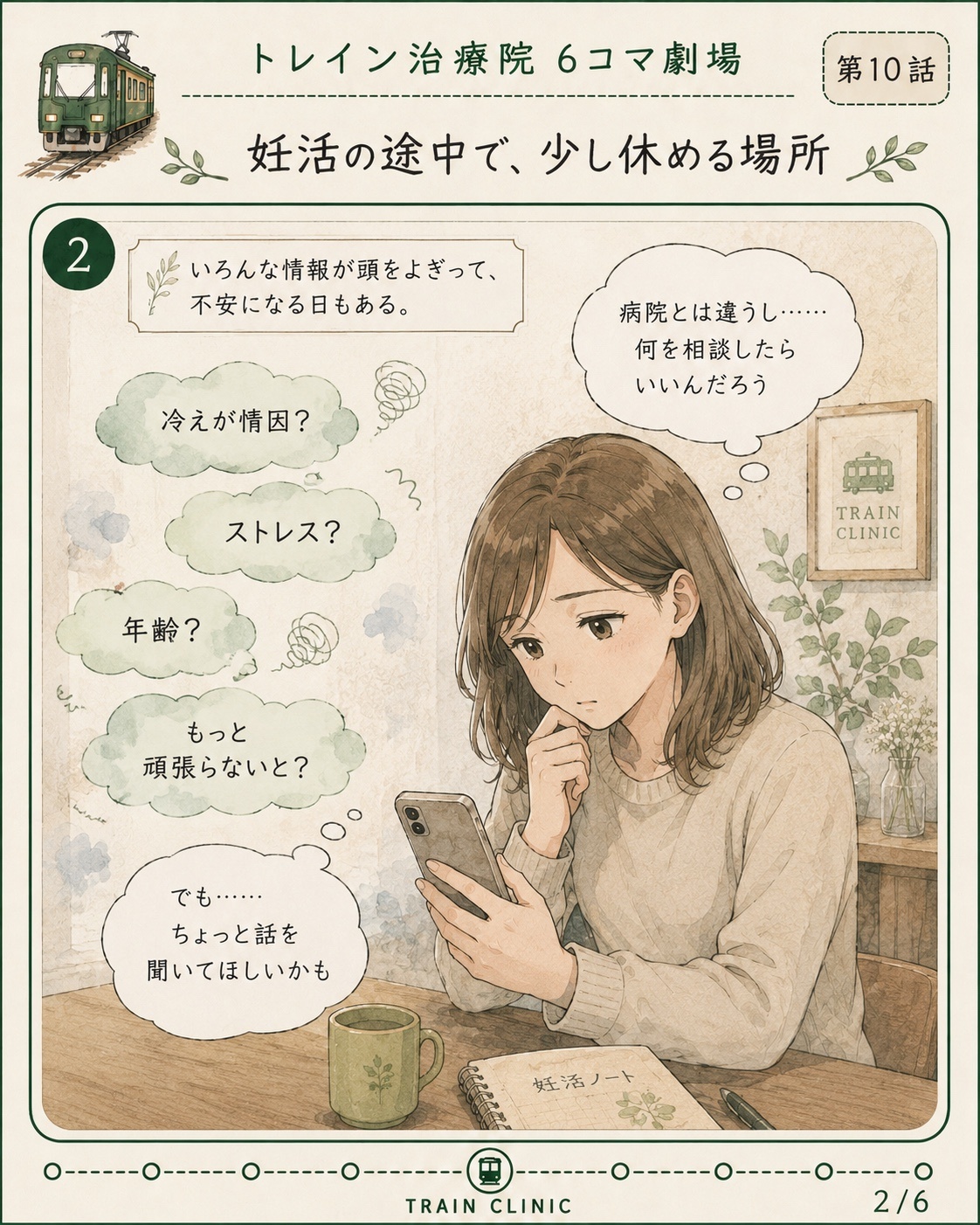 妊活鍼灸6コマ漫画 2コマ目