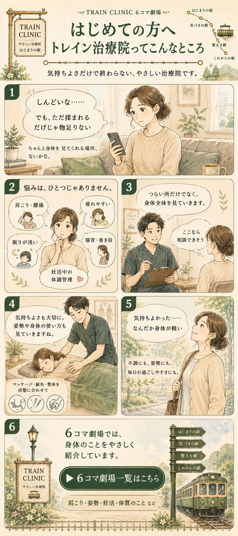 はじめての方へ｜トレイン治療院ってこんなところ